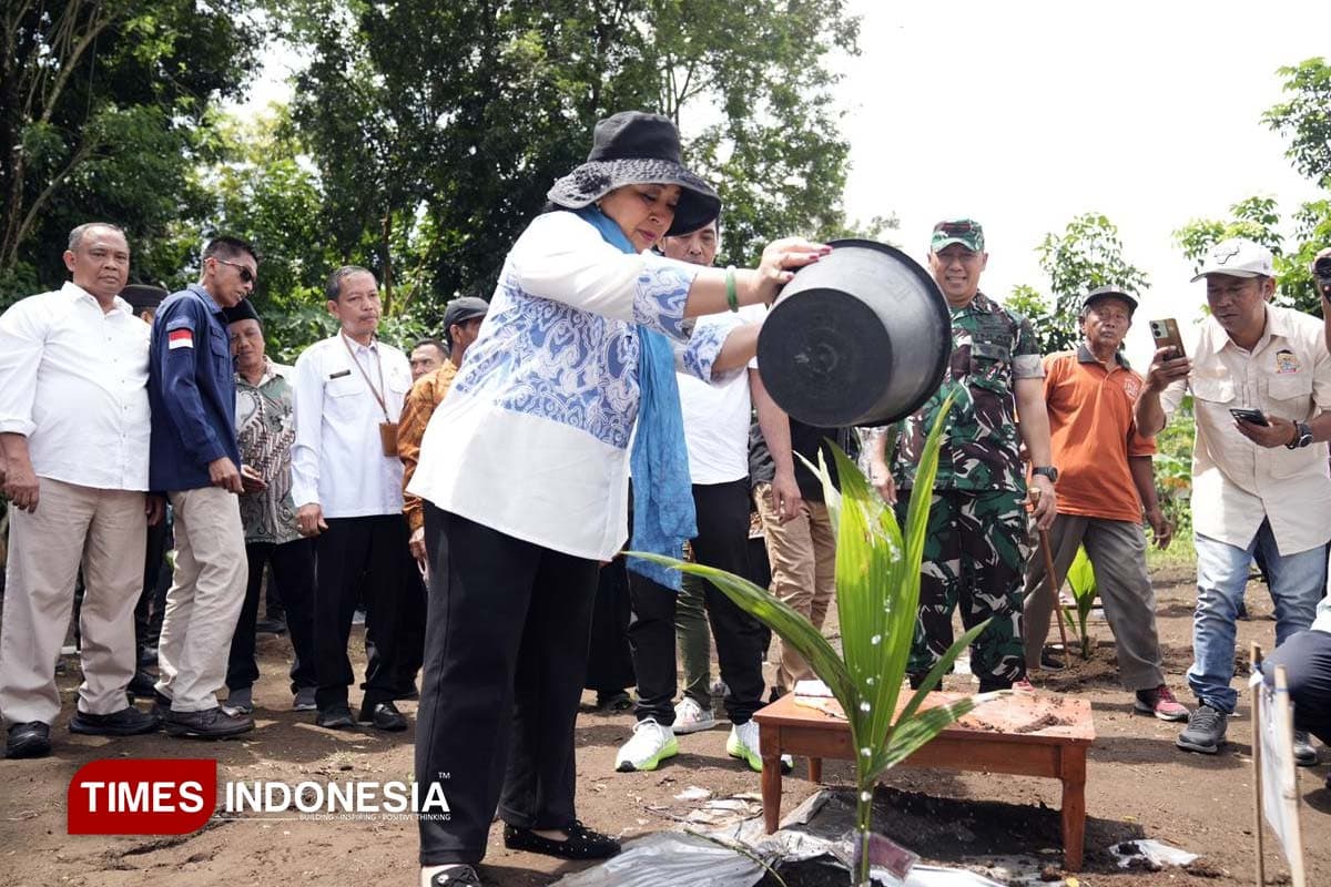 Dorong Petani Sejahtera, Ketua Komisi IV DPR RI Tanam 3300 Bibit Kelapa Genjah di Sleman